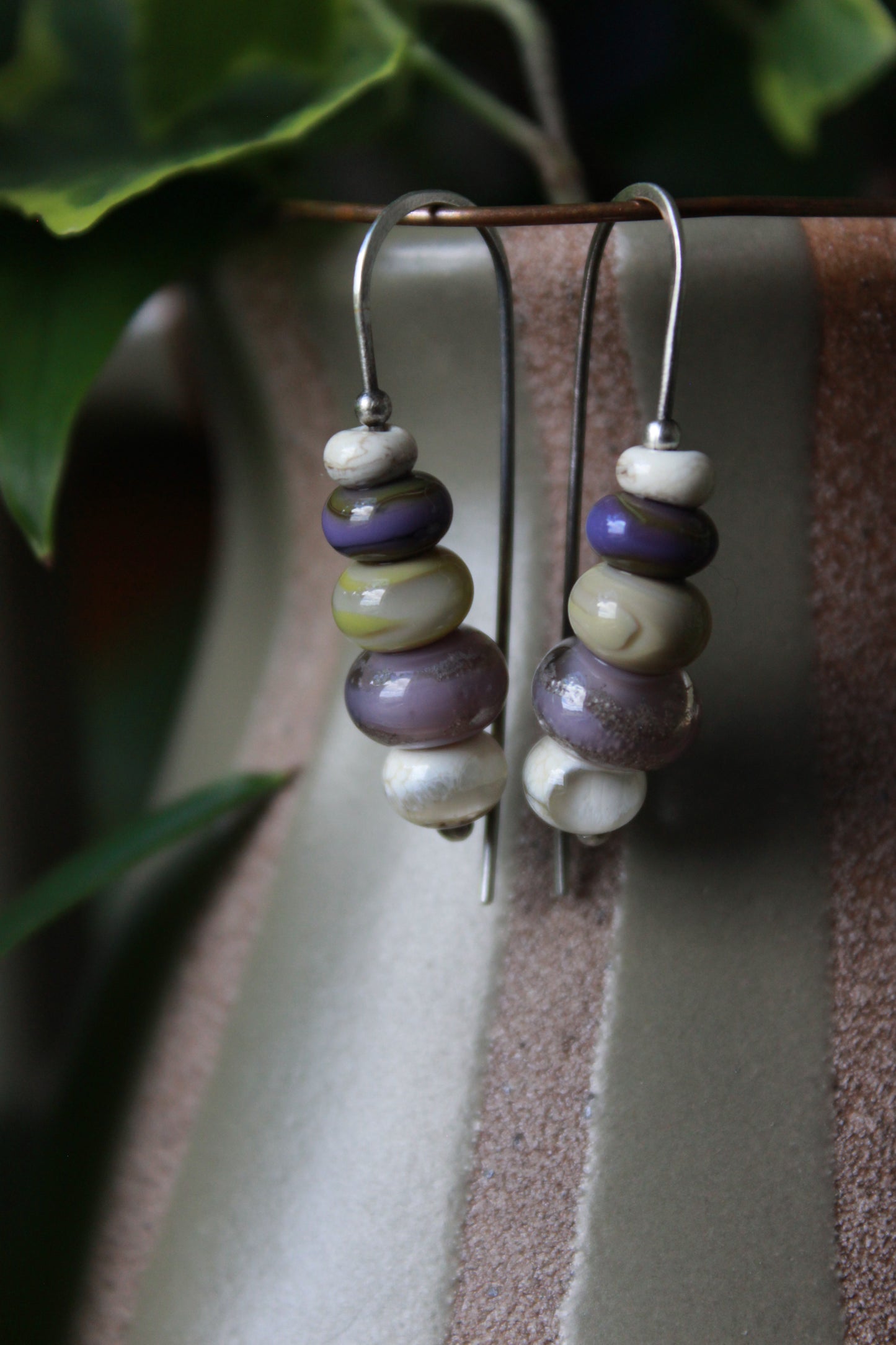 Stacked dangles - lavender blooms