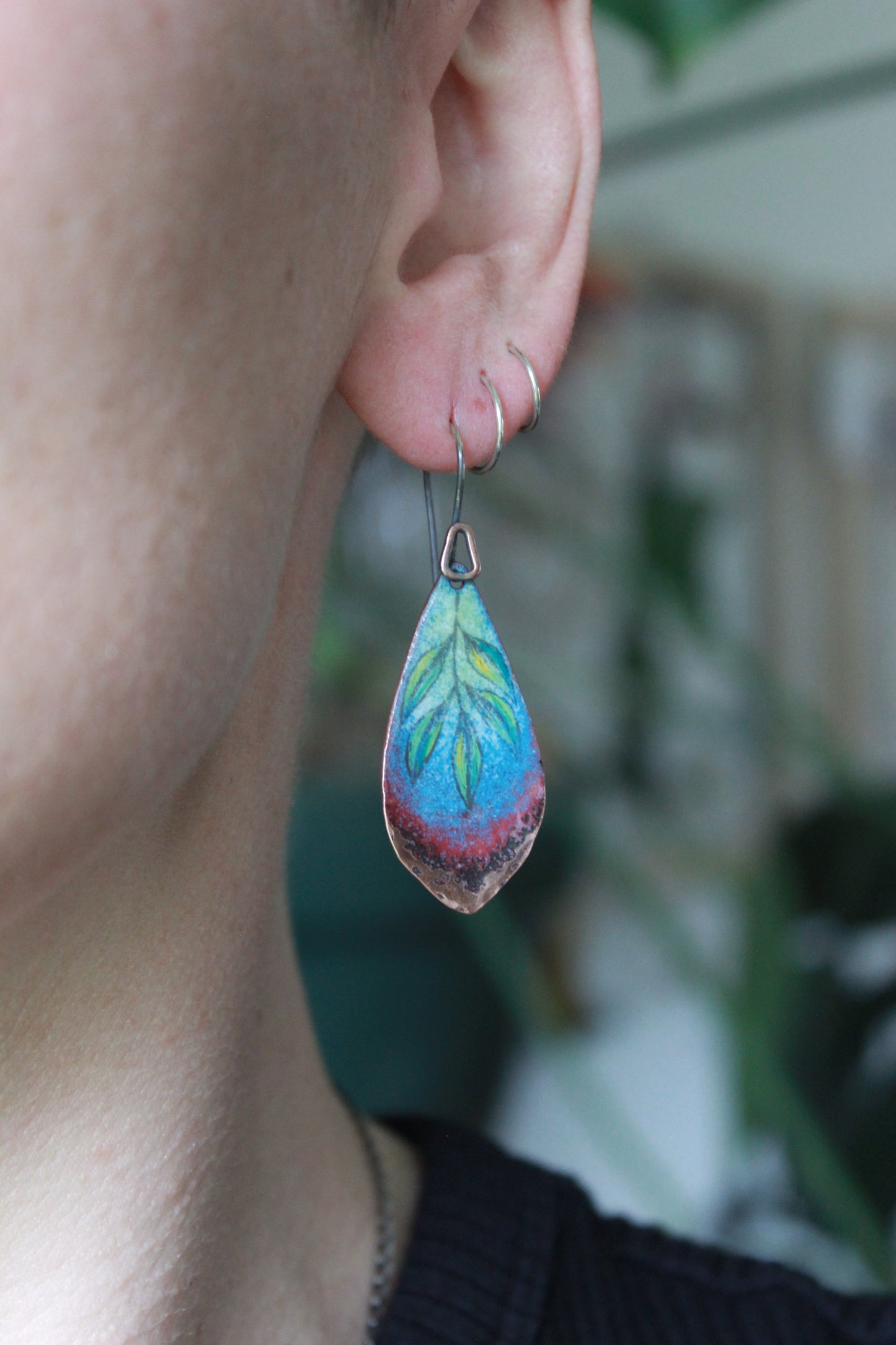 Earthy Enamel Dangles