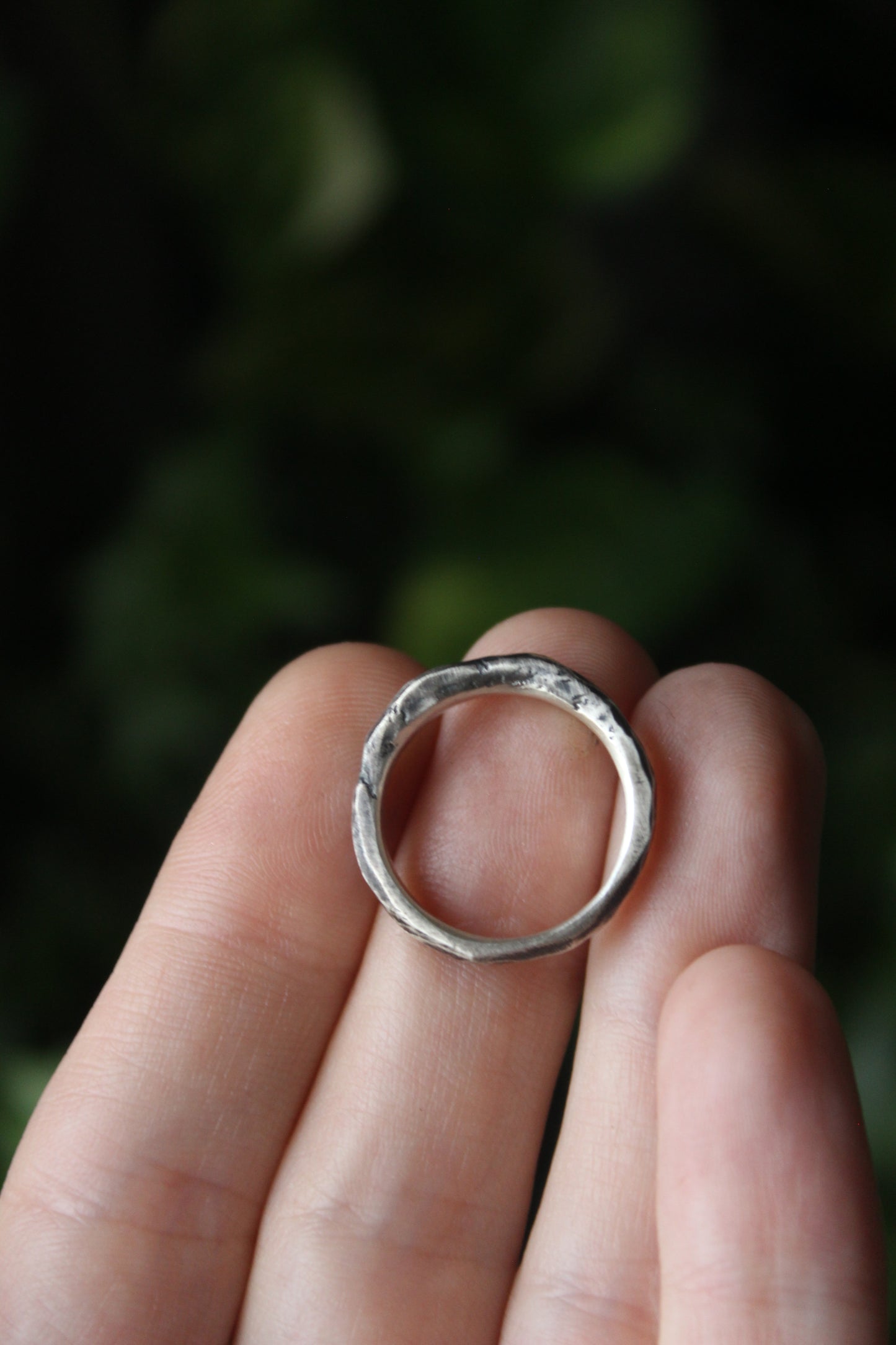 Recycled Silver Textured Ring N/7