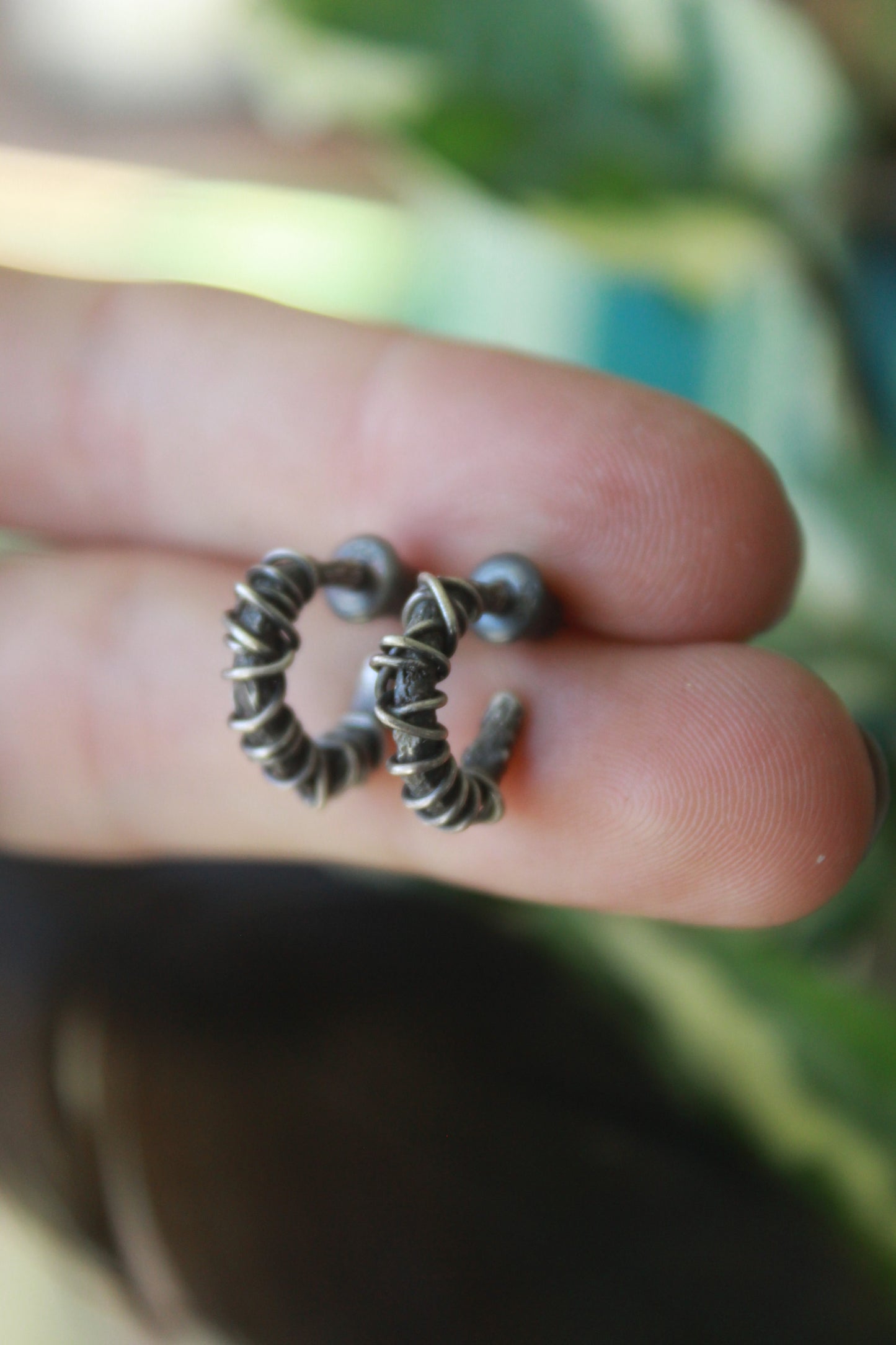 Recycled Sterling silver studs