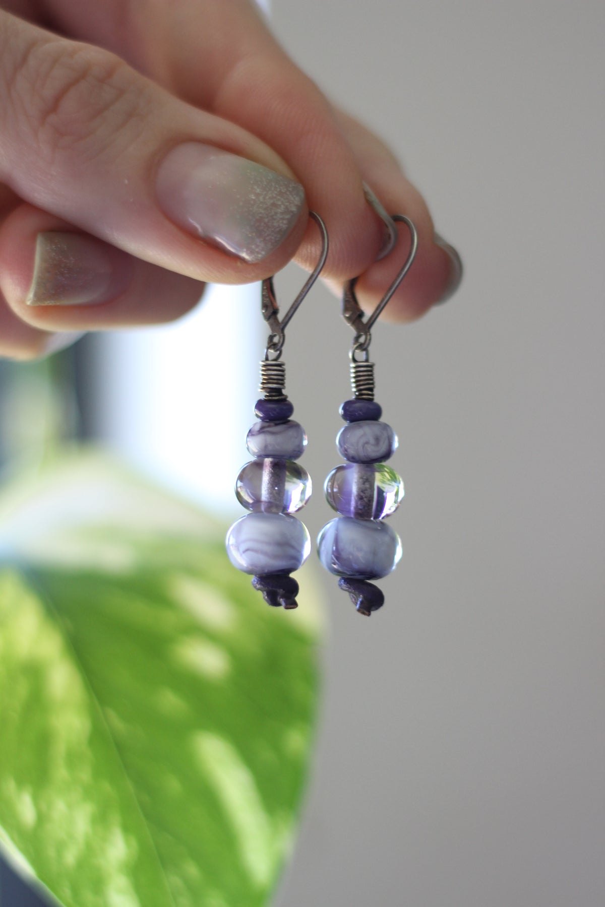 Bead drops -  Leather