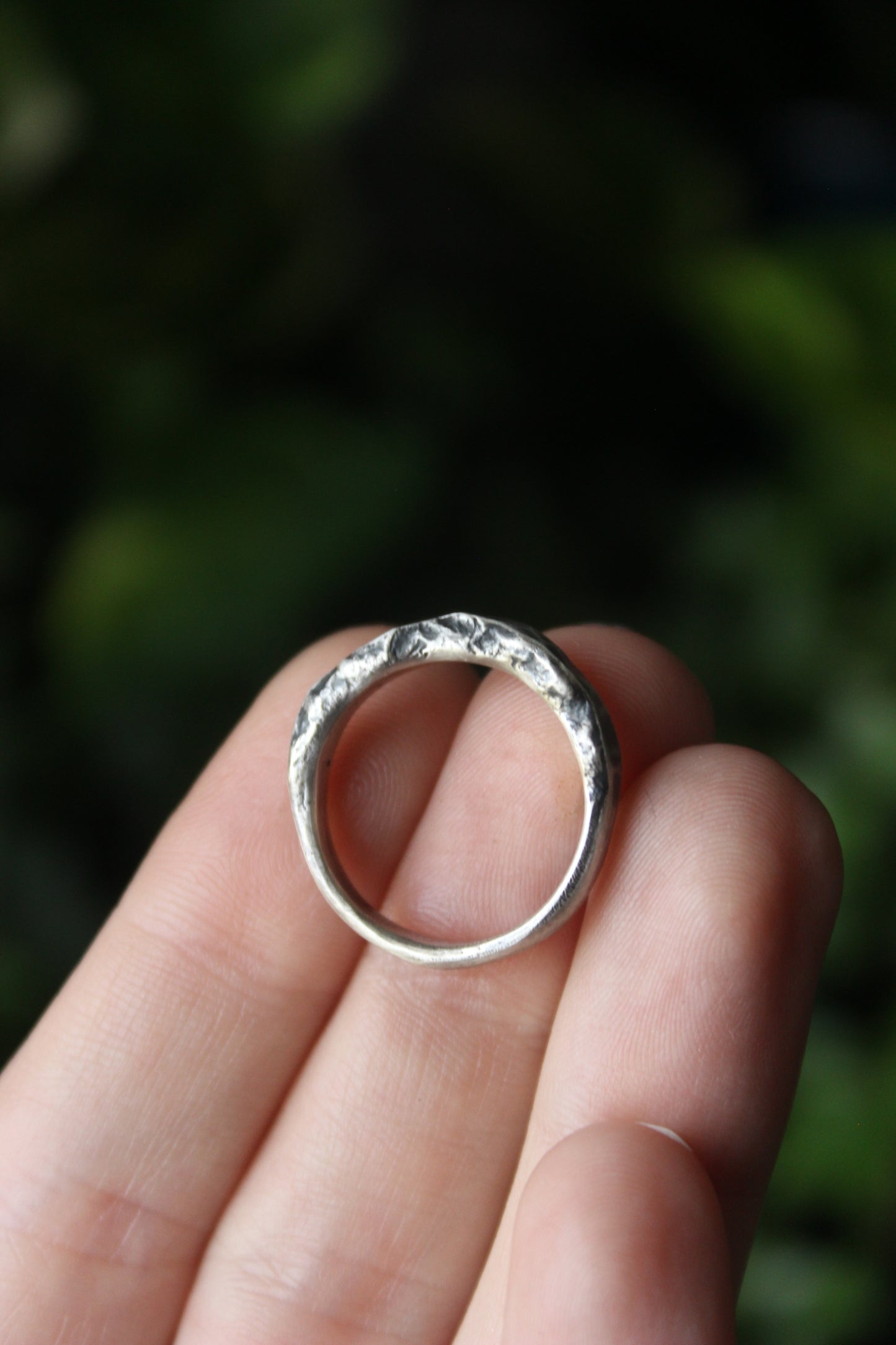 Recycled Silver Textured Ring 0/7.5