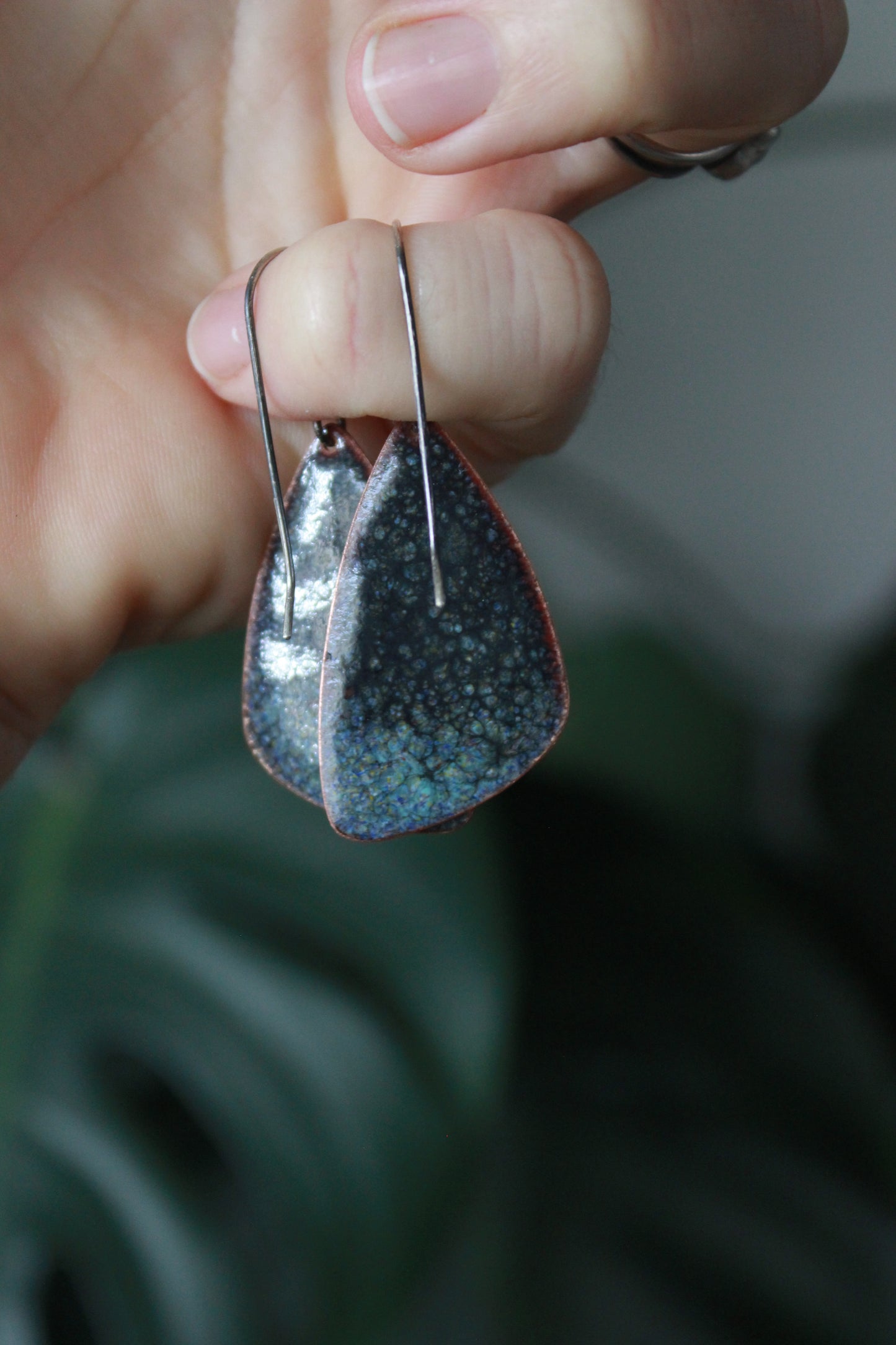 Monstera Enamel Dangles