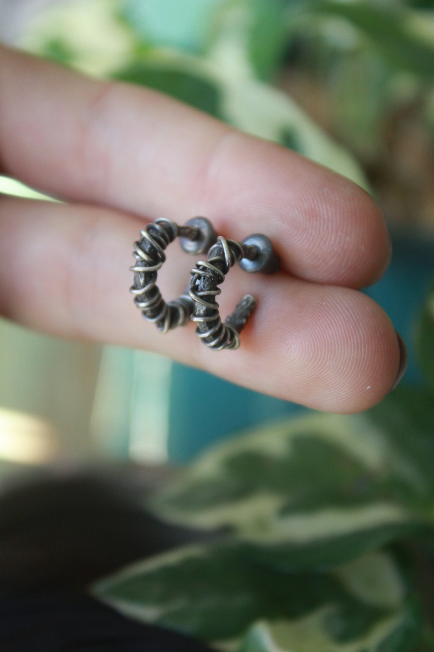 Recycled Sterling silver studs