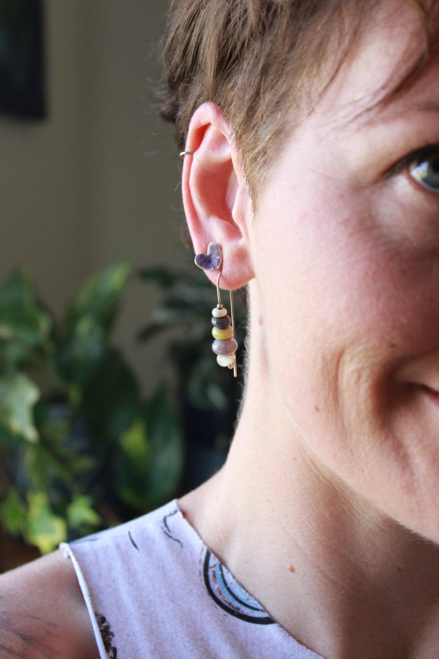 Stacked dangles - lavender blooms