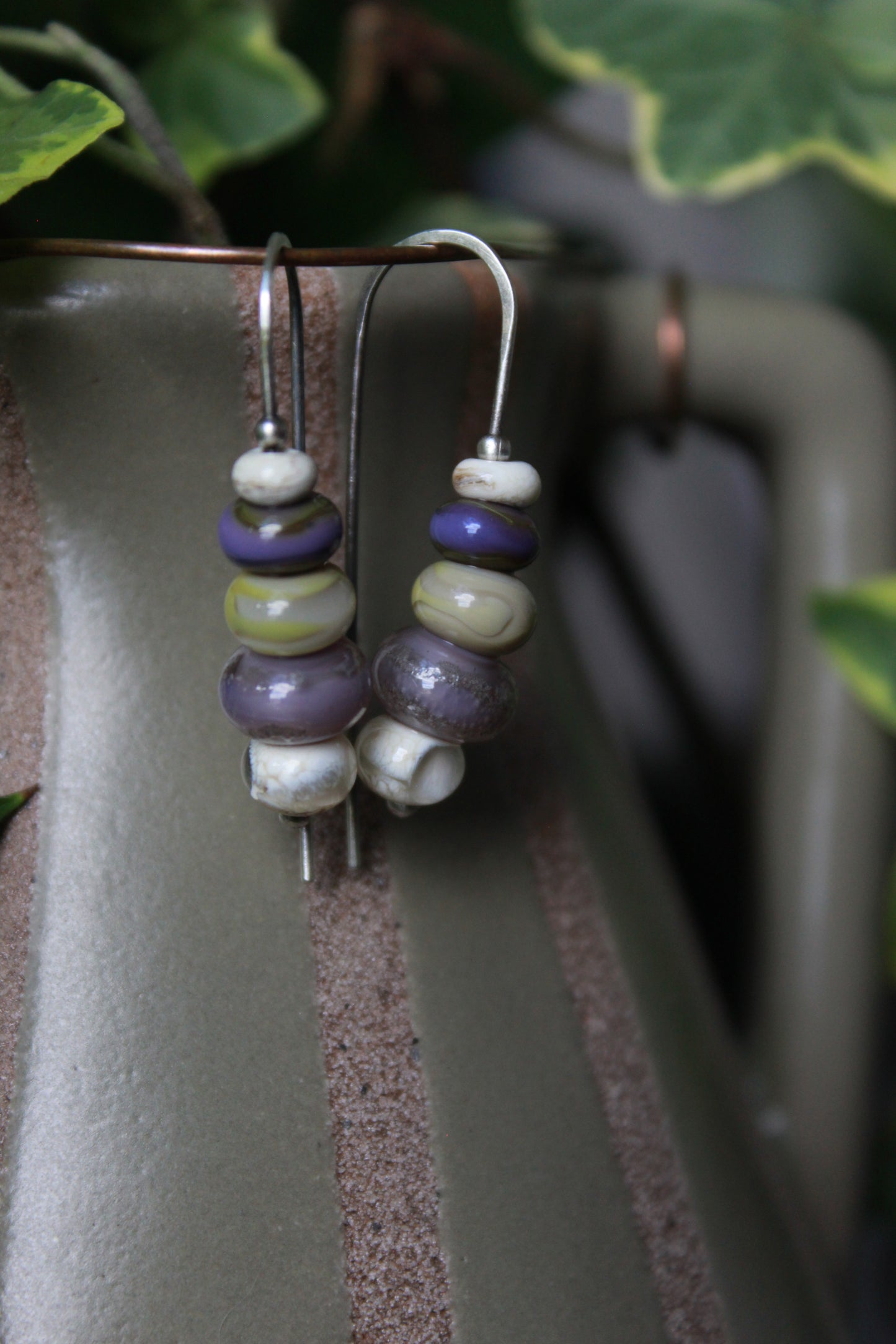 Stacked dangles - lavender blooms
