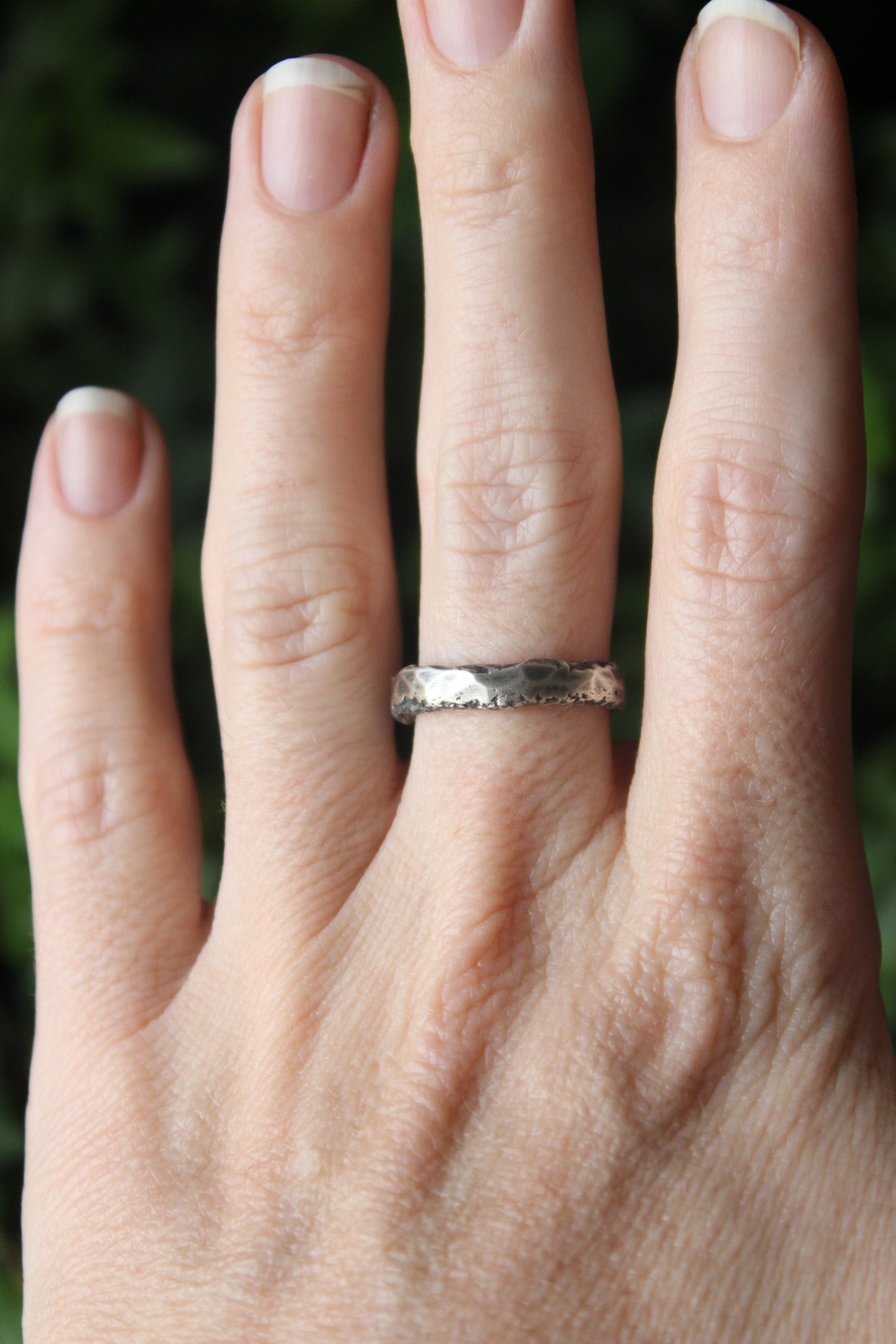 Recycled Silver Textured Ring 0/7.5