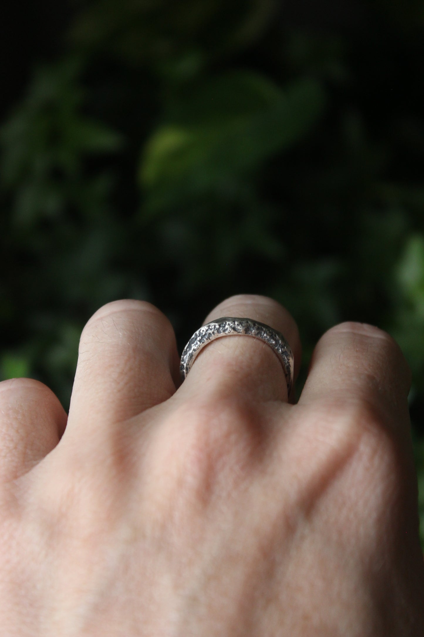 Recycled Silver Textured Ring 0/7.5