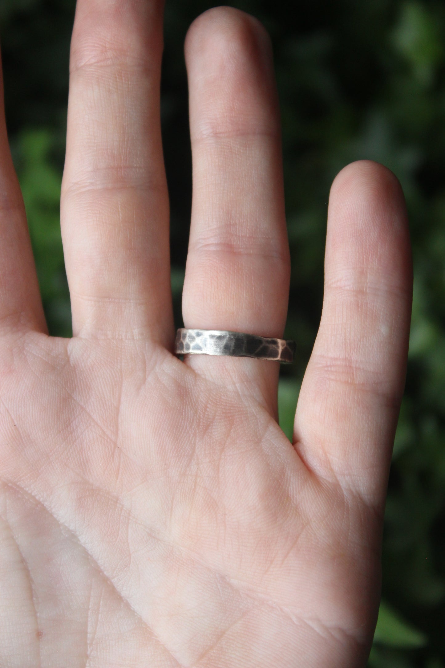 Recycled Silver Textured Ring L/6