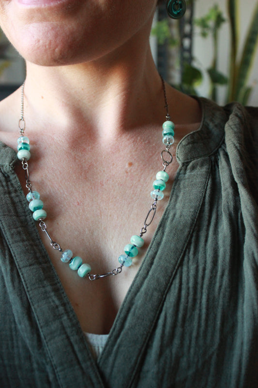 Ocean swirls necklace