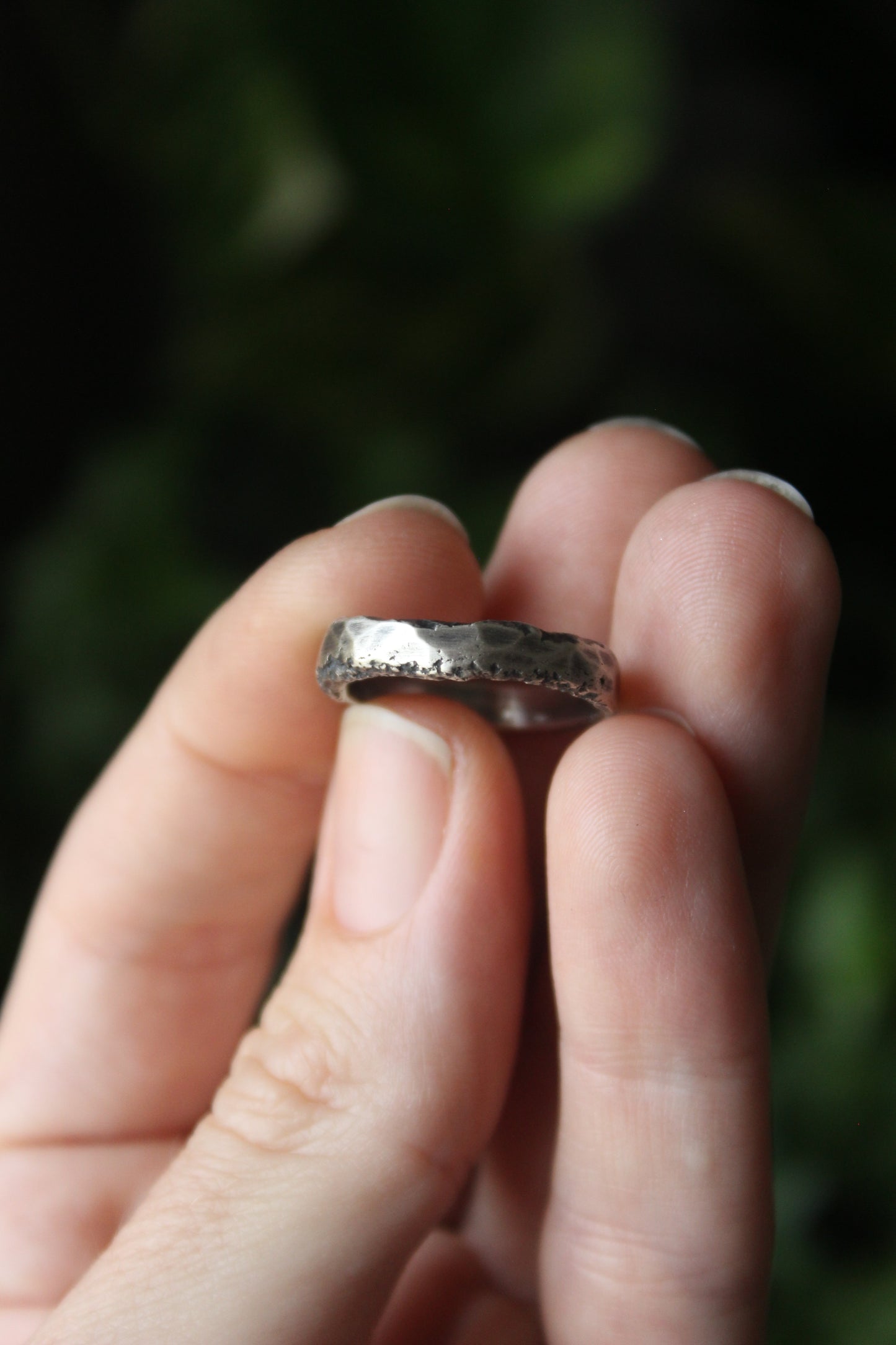 Recycled Silver Textured Ring 0/7.5