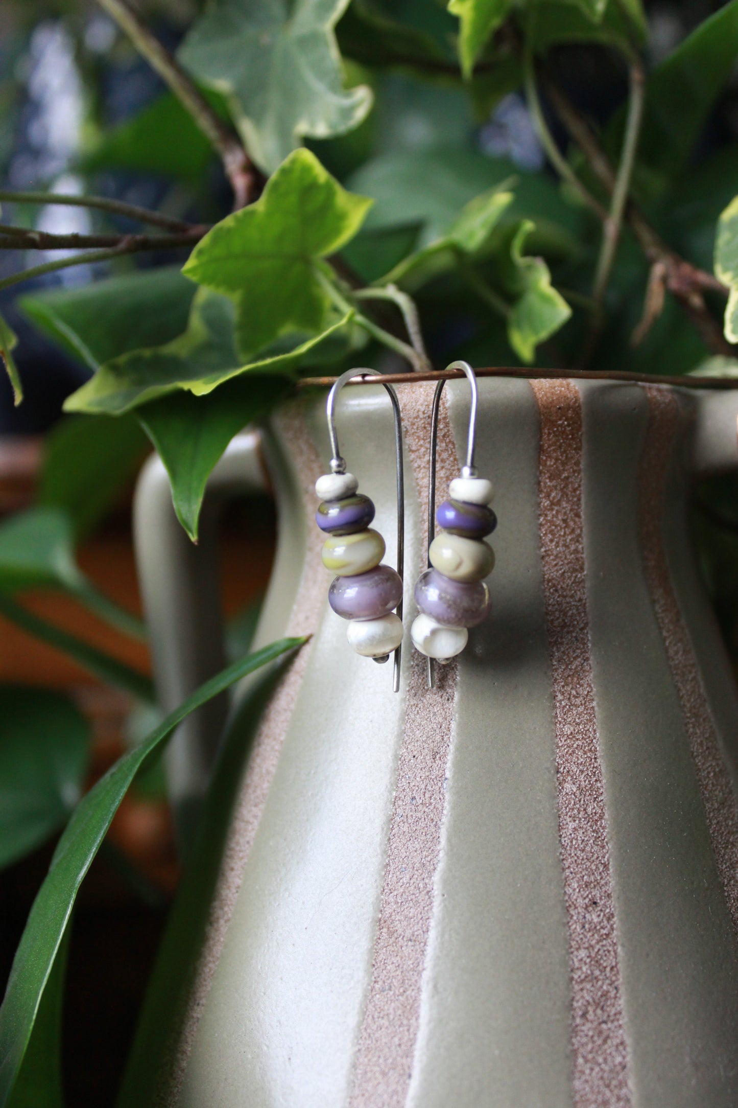 Stacked dangles - lavender blooms