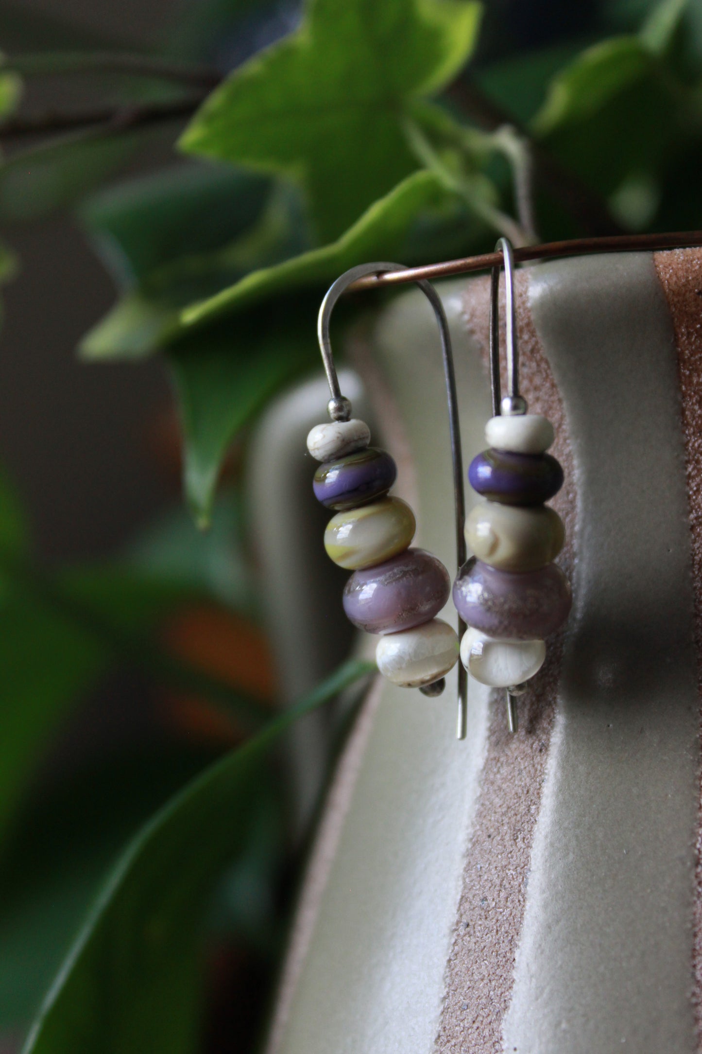 Stacked dangles - lavender blooms