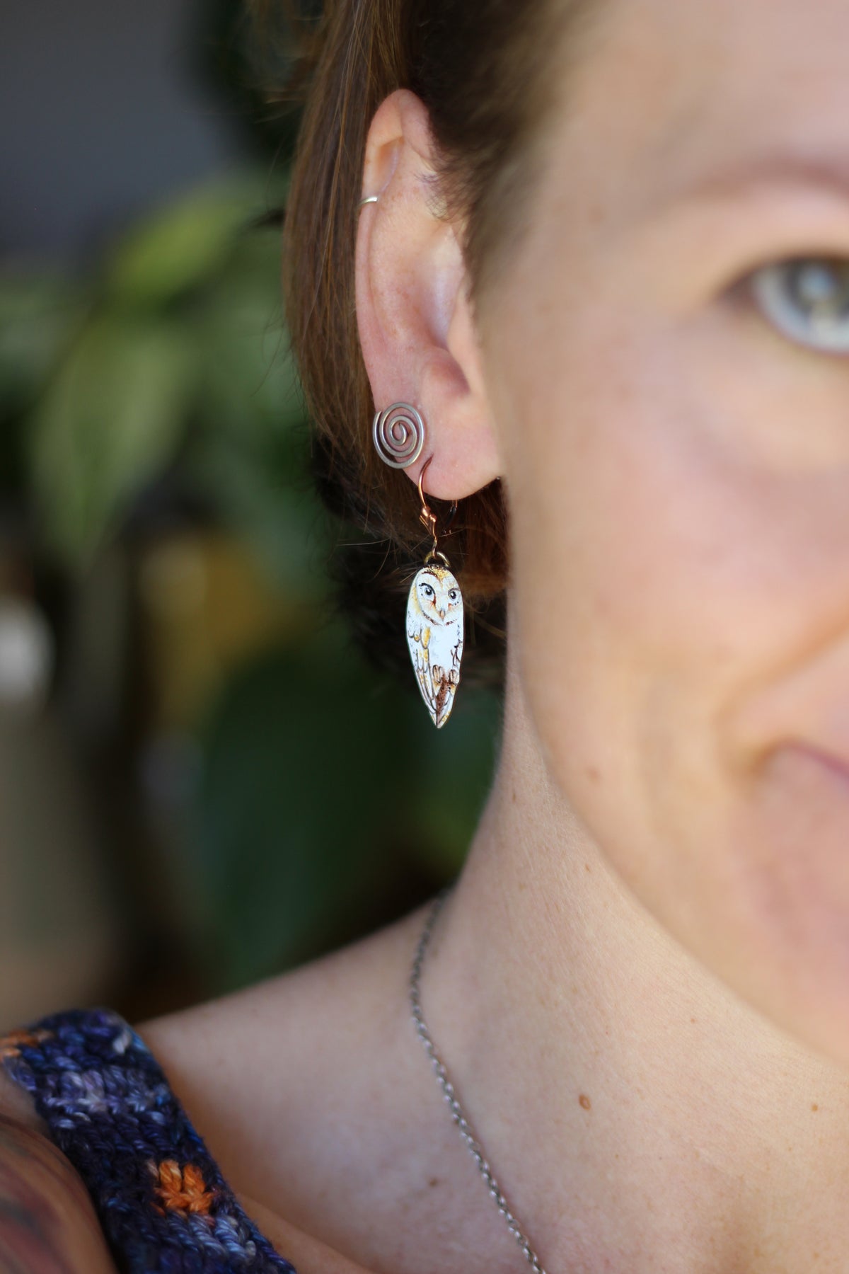 Secret keepers | Painted Enamel Earrings | Gold Filled
